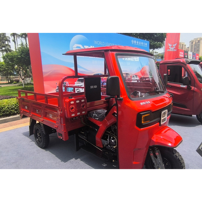 400-500 kg Bremsgewicht Motorisiertes Moped-Frachtdreirad mit Kabine/Dump-Benzinmotor